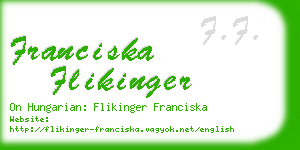 franciska flikinger business card